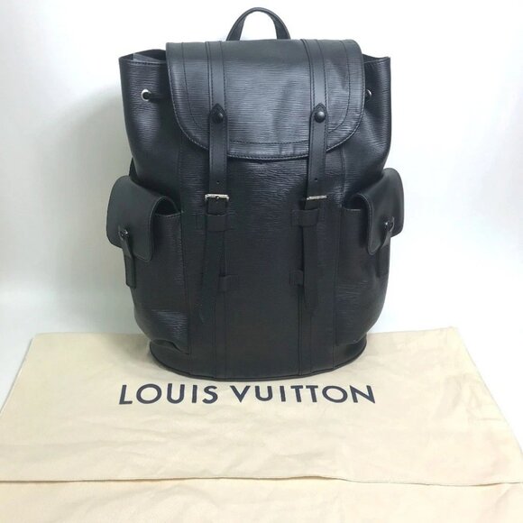 LOUIS VUITTON M50159 Epi Christopher PM Backpack-Bag Epi Leather Black/SilverHW main image 5